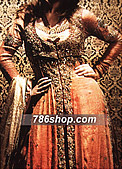 Beige Jamawar Sharara- Pakistani Formal Designer Dress