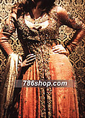 Beige Jamawar Sharara- Pakistani Bridal Dress