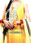 Yellow Chiffon Suit - Pakistani Formal Designer Dress