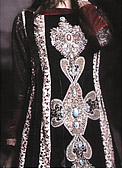 Black Velvet Suit - Pakistani Formal Designer Dress