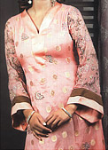 Peach Jamawar Chiffon Suit- Pakistani Party Wear Dress