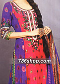 Purple/Hot Pink Chiffon Suit- Pakistani Formal Designer Dress