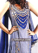 Blue Chiffon Suit- Pakistani Formal Designer Dress