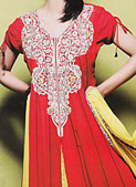 Red Chiffon Suit- Pakistani Formal Designer Dress