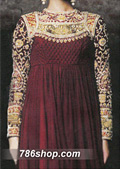 Maroon Chiffon Suit- Pakistani Party Wear Dress