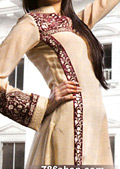 Beige Chiffon Suit- Pakistani Formal Designer Dress