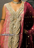 Pink Jamawar Chiffon Suit- Pakistani Party Wear Dress