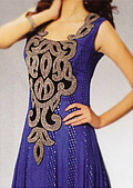 Dark Purple Chiffon Suit- Pakistani Party Wear Dress