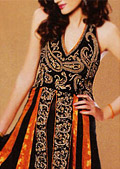 Black Jamawar Chiffon Suit- Pakistani Formal Designer Dress