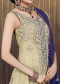 Light Golden Chiffon Lehnga