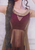 Maroon Crinkle Chiffon Lehnga - Pakistani Formal Designer Dress