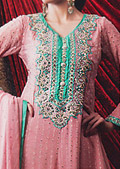 Tea Pink Jamawar Chiffon Suit 