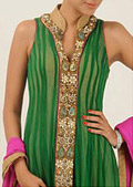 Green Chiffon Suit- Pakistani Party Wear Dress