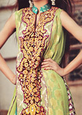 Multicolor Jamawar Chiffon Suit- Pakistani Formal Designer Dress