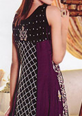 Dark Purple Chiffon Suit- Pakistani Party Wear Dress