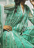 Sea Green Chiffon Suit- Pakistani Party Wear Dress