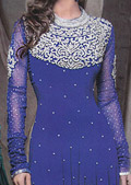 Royal Blue Chiffon Suit- Pakistani Party Wear Dress