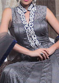 Grey Chiffon Suit- Pakistani Party Wear Dress