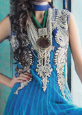 Blue Chiffon Suit- Pakistani Formal Designer Dress