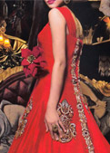 Red Silk Suit- Pakistani Party Wear Dress