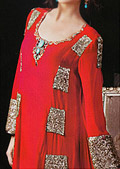 Red Chiffon Suit- Pakistani Party Wear Dress