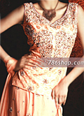 Peach Jamawar Lehnga- Pakistani Party Wear Dress