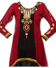 Maroon/Black Georgette Kurti