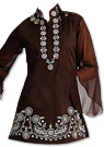 Dark Brown Georgette Kurti