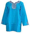 Turquoise Khaddi Cotton Kurti