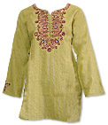 Lime Green Khaddi Cotton Kurti