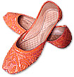 Ladies khussa- Orange   - Khussa Shoes for Women