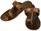 Ladies Slip-on Khussa- Brown- Pakistani Khussa Shoes
