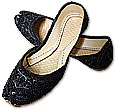 Ladies Khussa- Black- Pakistani Khussa Shoes