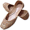 Ladies Khussa- Golden- Pakistani Khussa Shoes