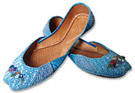 Ladies Khussa- Turquoise- Pakistani Khussa Shoes