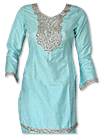 Light Turquoise Silk Suit