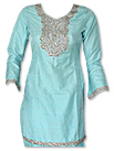 Light Turquoise Silk Suit