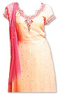 Peach/Turquoise Chiffon Suit - Indian Dress