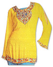 Yellow/Turquoise Chiffon Trouser Suit- Indian Dress