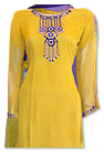 Yellow/Purple Chiffon Suit- Indian Semi Party Dress