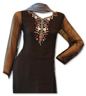 Black/Sky Blue Chiffon Suit- Indian Semi Party Dress