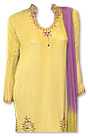 Yellow/Purple Chiffon Suit- Indian Semi Party Dress