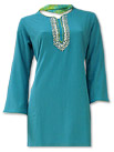 Turquoise Georgette Suit- Indian Semi Party Dress