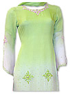 Light Green/Silver Chiffon Suit- Indian Semi Party Dress