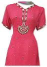 Hot Pink Chiffon Suit- Indian Semi Party Dress