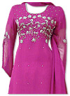 Hot Pink Chiffon Suit- Indian Semi Party Dress