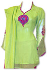 Parrot Green/Magenta Chiffon Suit- Indian Semi Party Dress