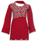 Red Georgette Trouser Suit- Pakistani Casual Clothes