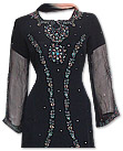 Black/Turquoise Chiffon Suit- Indian Semi Party Dress