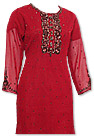 Red Chiffon Suit